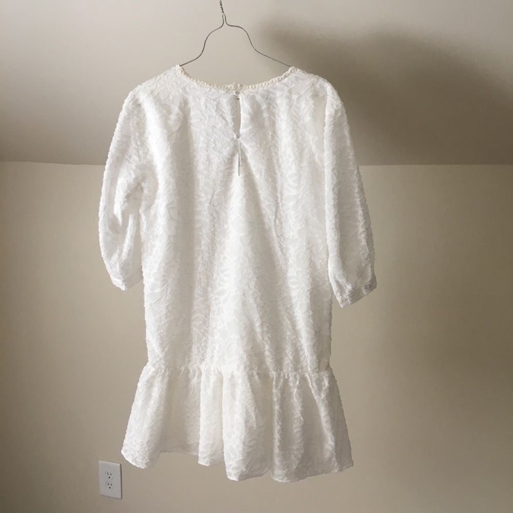 nwt TULAROSA Cream Textured Bailey Floral Dress - Picture 8 of 8